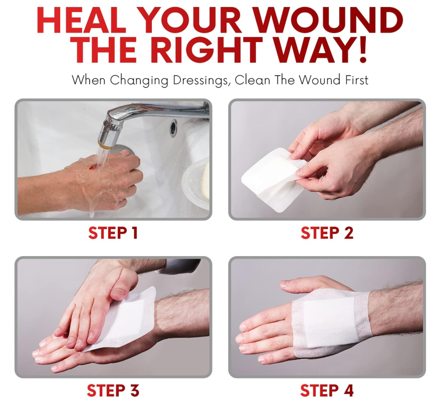 Breathable Bordered Bandage Dressing (20 Pcs)